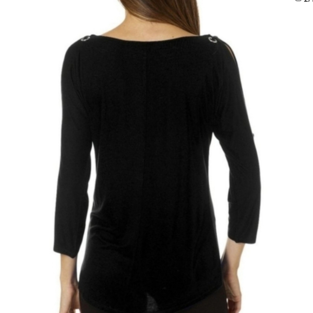 Top Cable & Gage Dressy Black top Rhinestones 👋 FINAL MARKDOWN CLOSET CLOSING - Picture 2 of 10